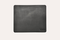 Cowhide Leather Mouse Pad with Smooth Hand-Glazed Surface (Black)
