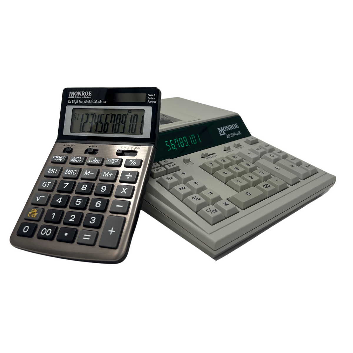 Monroe 2020PlusX 12-Digit Medium-Duty Accounting Desktop Printing Calculator With Large Display (Ivory) (Handheld)
