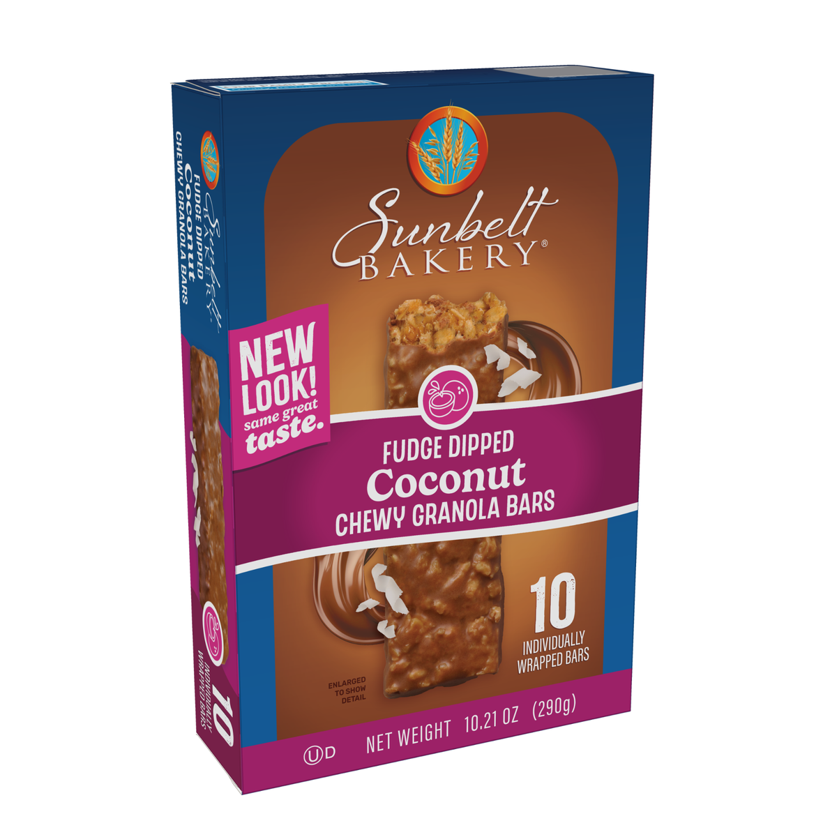 Sunbelt Bakery Fudge Dipped Coconut Chewy Granola Bars (Right View)