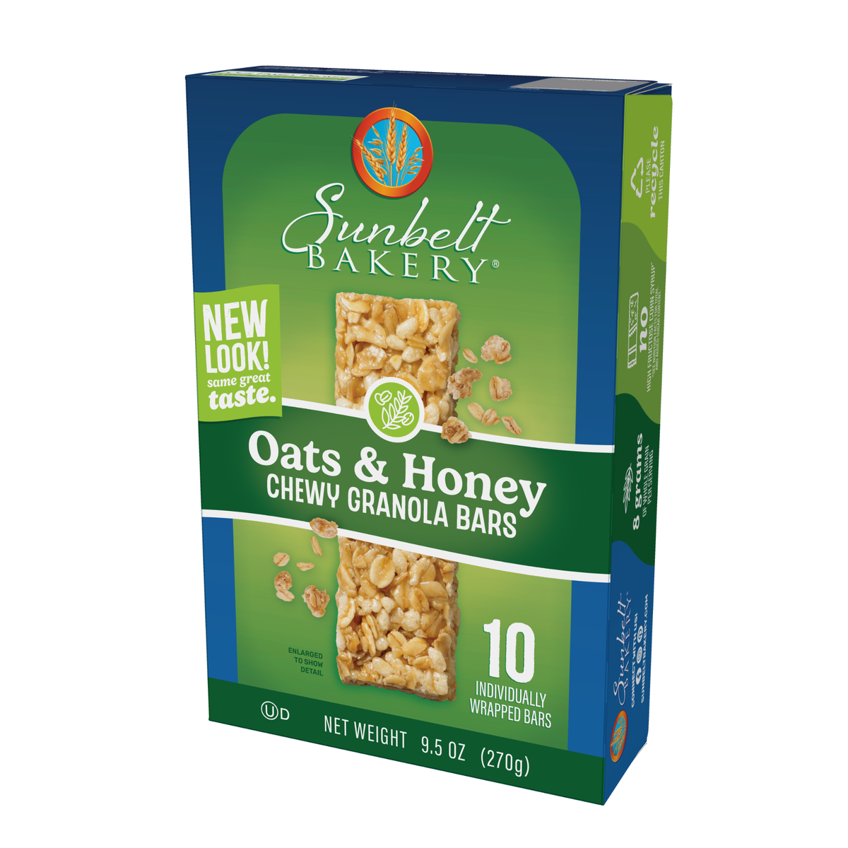 Sunbelt Bakery Oat and Honey Chewy Granola Bars (Left View)
