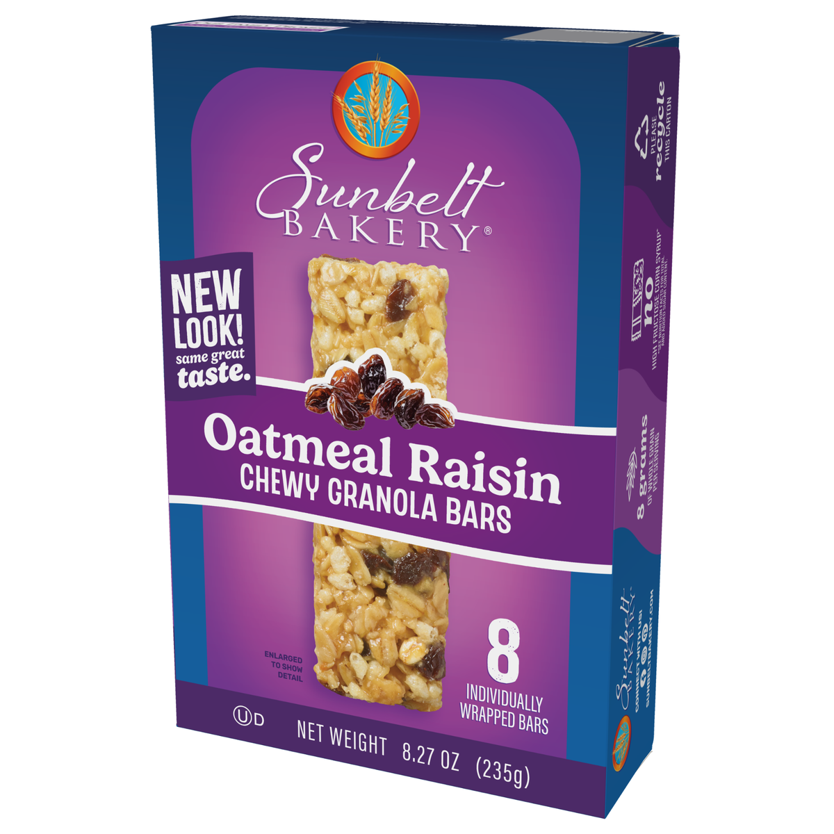 Sunbelt Bakery Oatmeal Raisin Chewy Granola Bars (Left View)