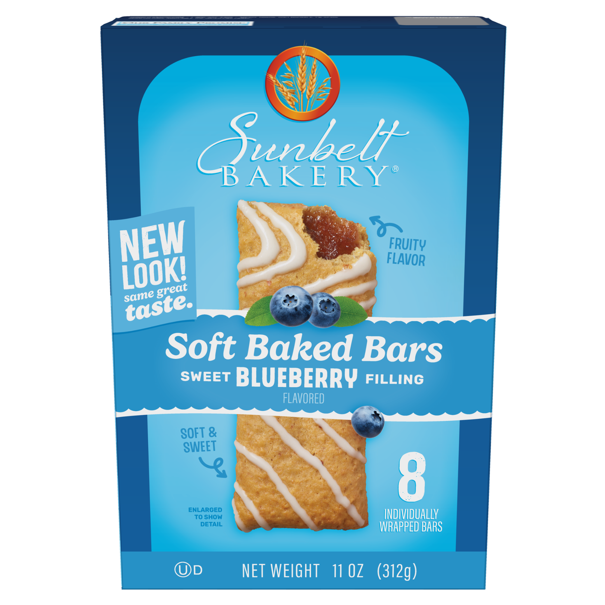 Sunbelt Bakery Blueberry Fruit & Grain Bars (Front View)