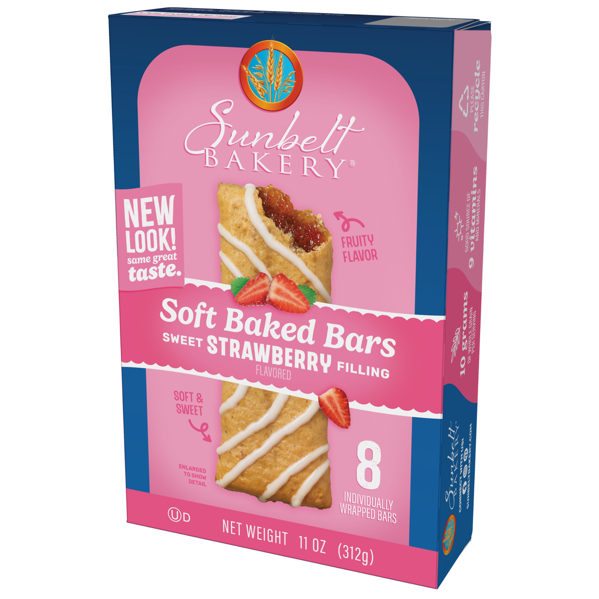 Sunbelt Bakery Strawberry Fruit & Grain Bars (Left View)