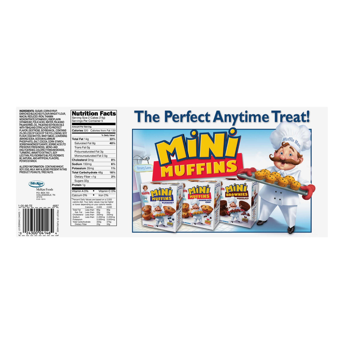 Little Debbie Zebra Cakes Nutritional Information