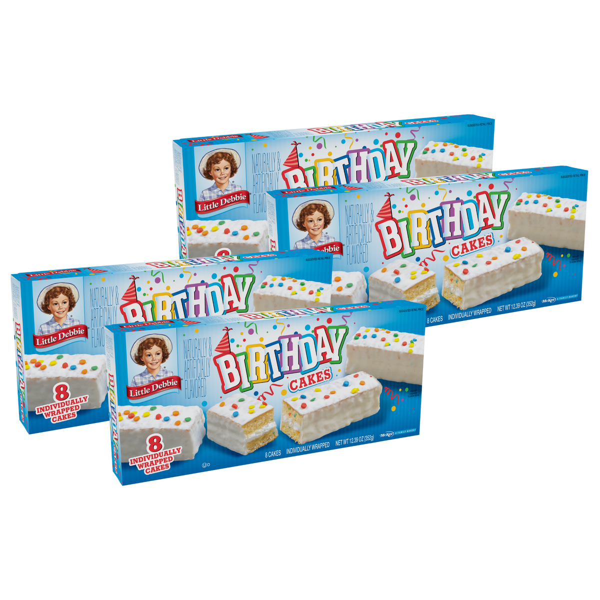 Little Debbie Birthday Cakes, 4 Box Bundle