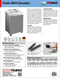 Dahle 50410 Oil-Free Paper Shredder, Office