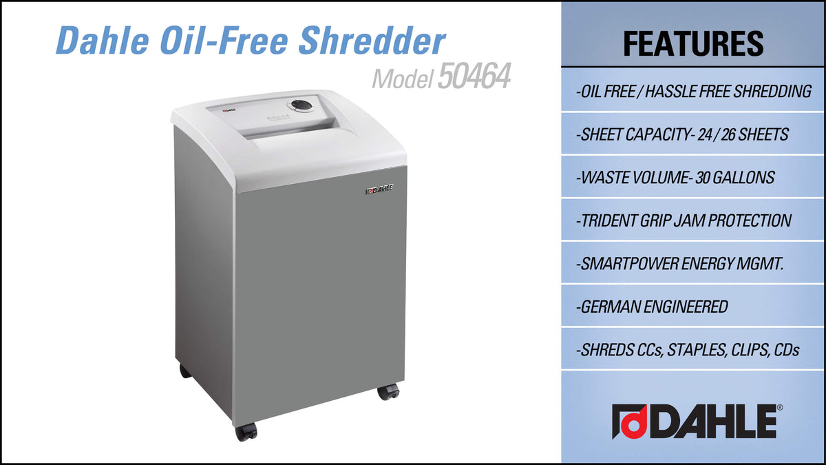 Dahle 50464 Oil-Free Paper Shredder, Office
