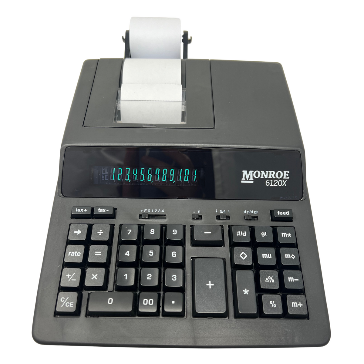 Monroe 6120X 12-Digit Entry-Level Accounting Desktop Printing Calculator (Black)