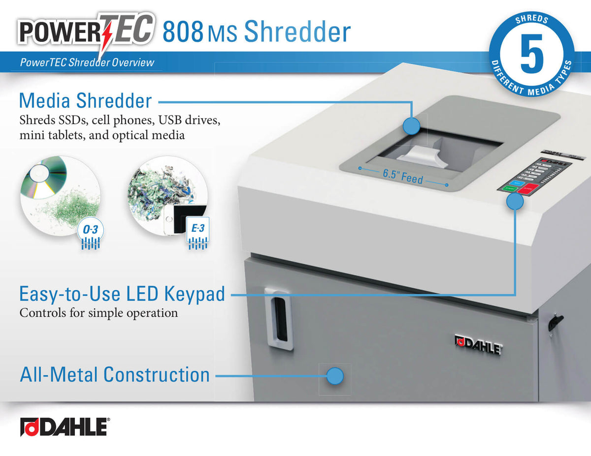 Dahle 808 MS Media Shredder