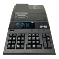 Monroe 8130X Bundle - Includes (1) 8130X Heavy-Duty Printing Calculator with a Foam Elevation Wedge, (6) M33X Ribbon Cartridges, and (12) Premium Paper Rolls (Black)