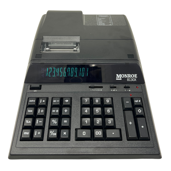 Monroe 8130X 12-Digit Basic Function Heavy-Duty Accounting Printing Calculator (Black)
