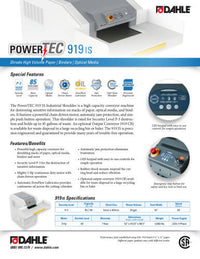 Dahle 919 IS Conveyor Shredder (DH919 IS)