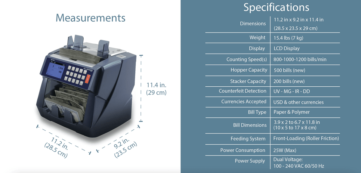 AccuBANKER AB7100 Mixed Bill Value Counter (Info)