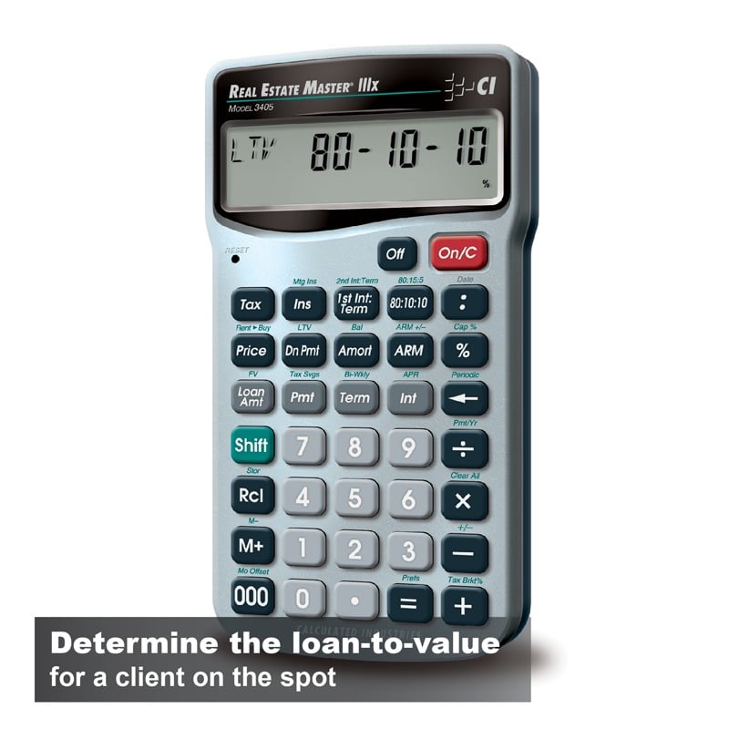 Determine the loan-to-value for a client on the spot