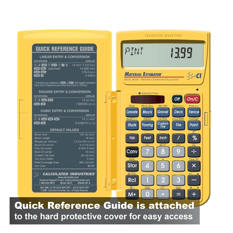 Quick reference guide is attached to the hard protective cover for easy access