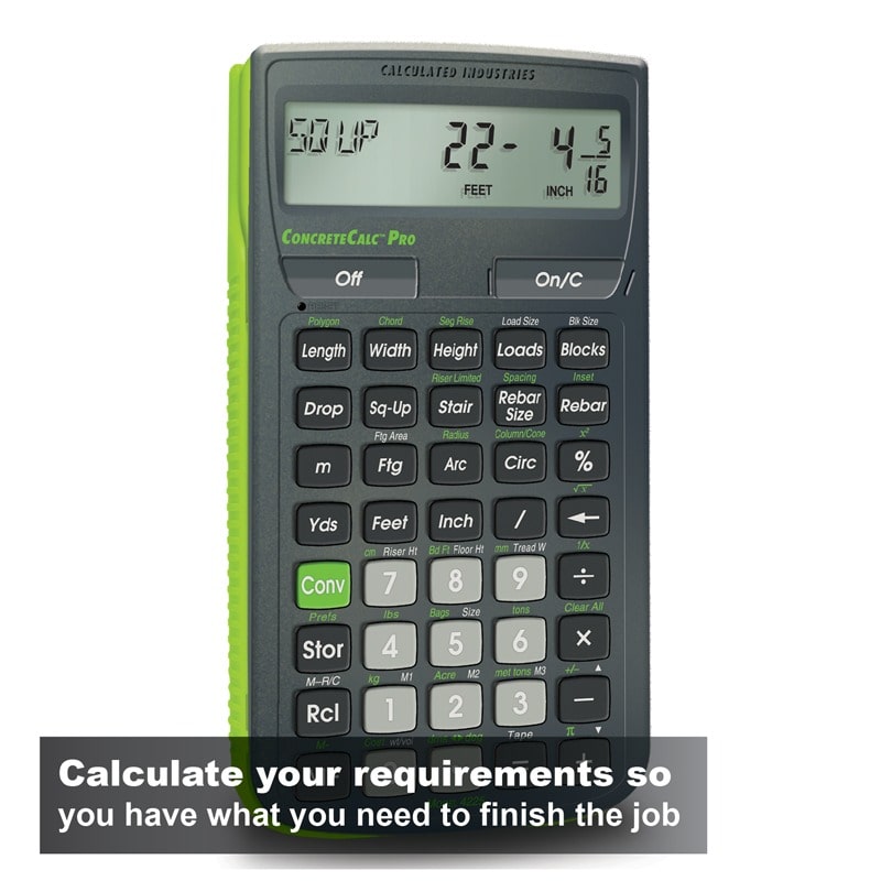 Calculate your requirements so you have what you need to finish the job