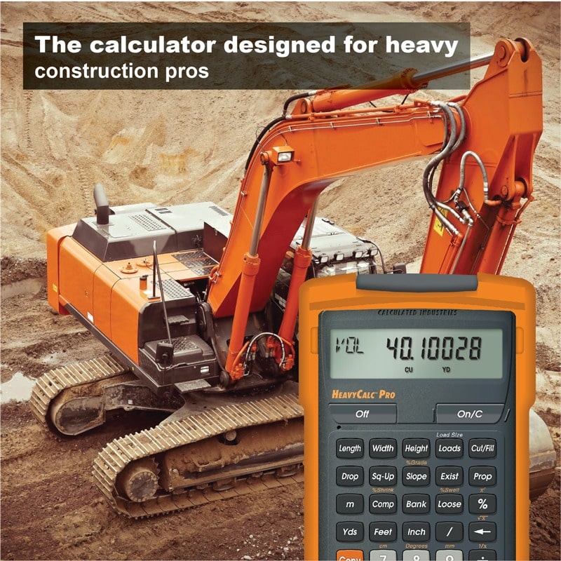 The calculator designed for heavy construction pros