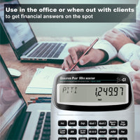 Use in the office or when out with clients to get financial answers on the spot