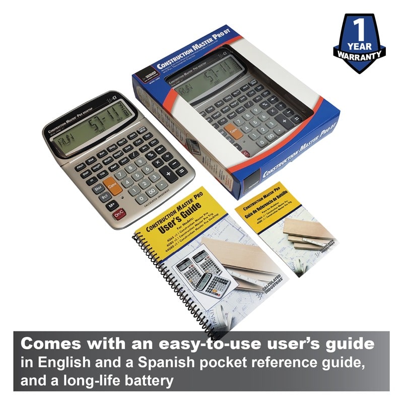 Comes with easy-to-use user's guide in English and a Spanish picket refence guide, and a long-life battery