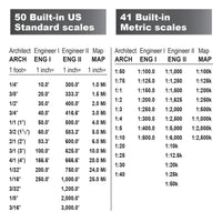 50 built-in US standard scales and 41 built-in metric scales