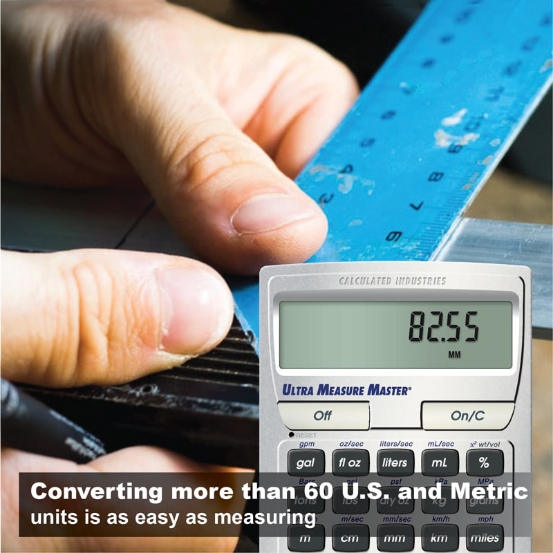 Converting more than 60 U.S. Metric units is as easy as measuring