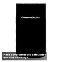 Hard cover protects calculator from dust and damage