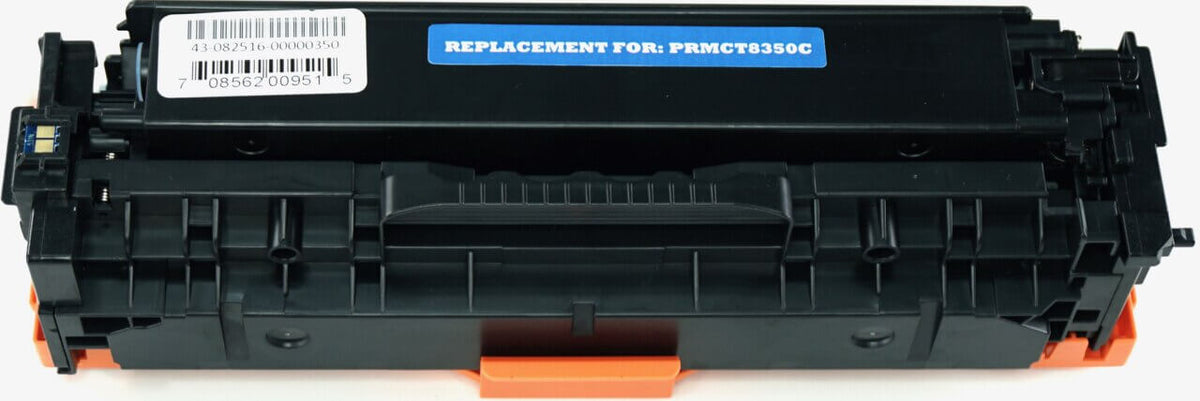 This is the front view of the Canon 118 cyan replacement laserjet toner cartridge by NXT Premium toner
