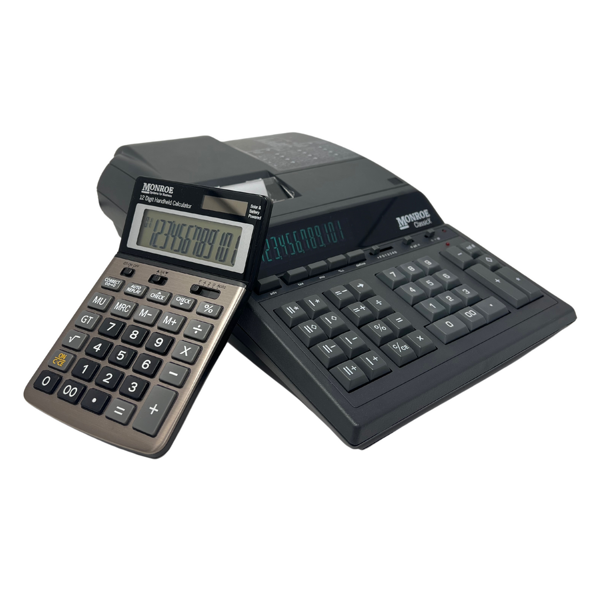 Monroe ClassicX 12-Digit Heavy-Duty Printing Calculator (with Handheld)