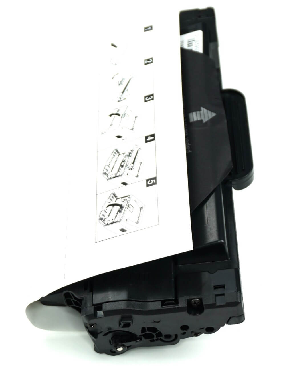 This is the second side view of the Dell 7H53W black replacement laserjet toner cartridge by NXT Premium toner