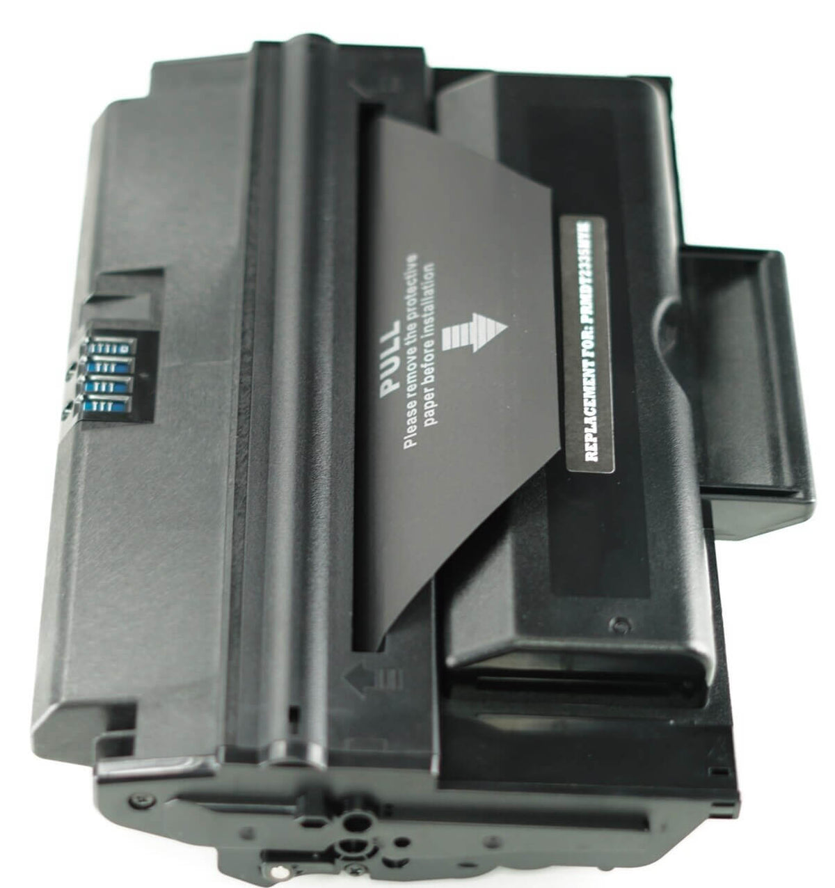This is the side view of the Dell HX756 replacement laserjet toner cartridge by NXT Premium toner