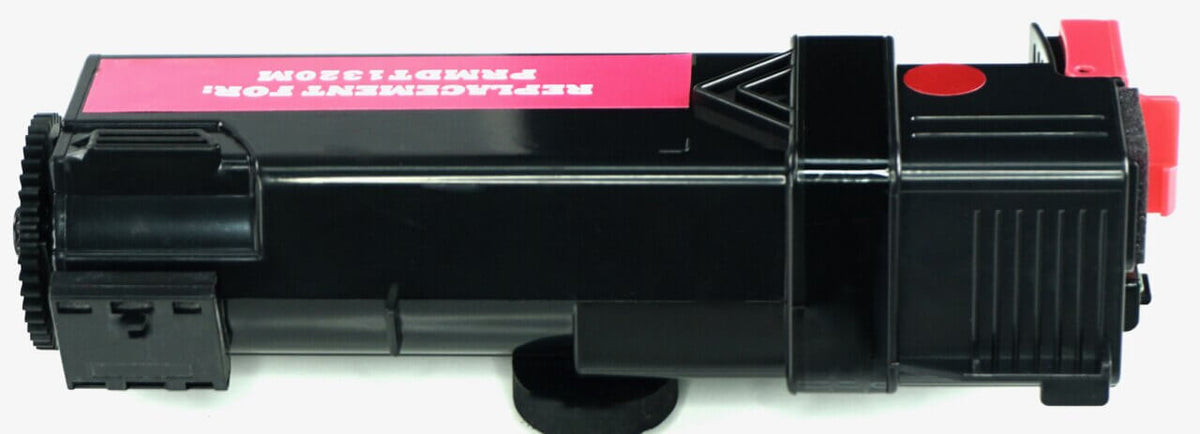 This is the back view of the Dell KU055 magenta replacement laserjet toner cartridge by NXT Premium toner