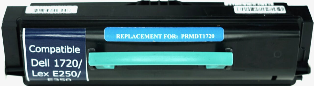 This is the front view of the Dell MW558 black replacement laserjet toner cartridge by NXT Premium toner