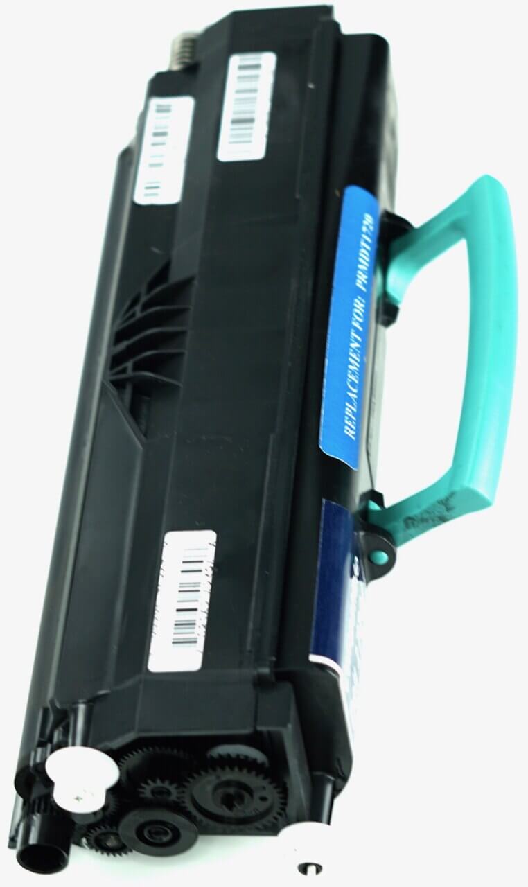 This is the left side view of the Dell MW558 black replacement laserjet toner cartridge by NXT Premium toner