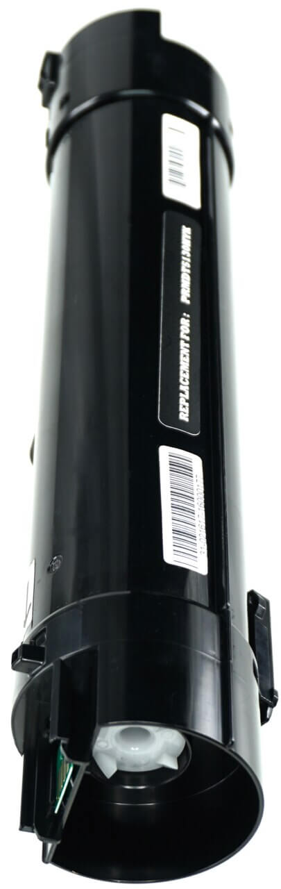 This is the right side view of the Dell N848N black replacement laserjet toner cartridge by NXT Premium toner