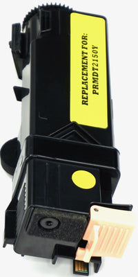 This is the side view of the Dell NPDXG yellow replacement laserjet toner cartridge by NXT Premium toner