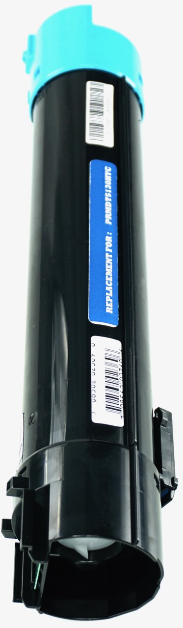 This is the right side view of the Dell P614N cyan replacement laserjet toner cartridge by NXT Premium toner