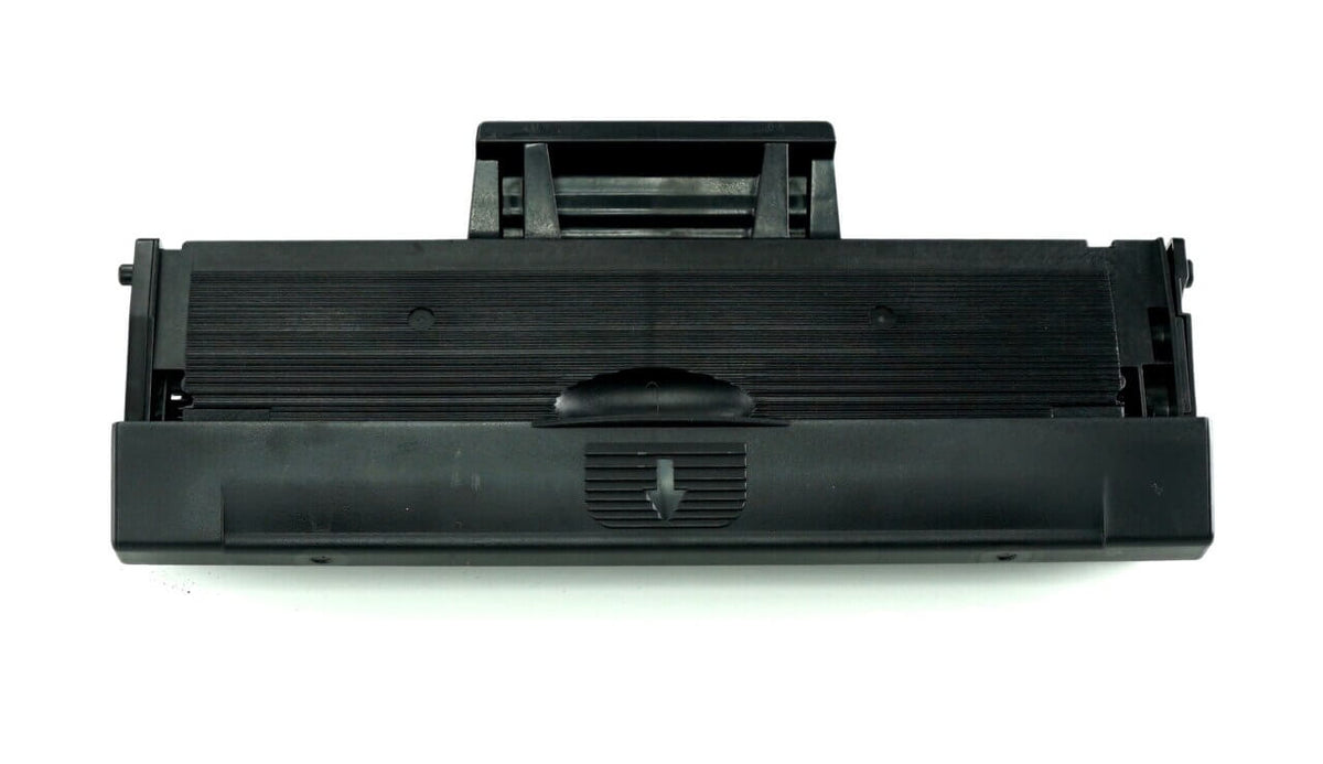 This is the back view of the Dell YK1PM black replacement laserjet toner cartridge by NXT Premium toner