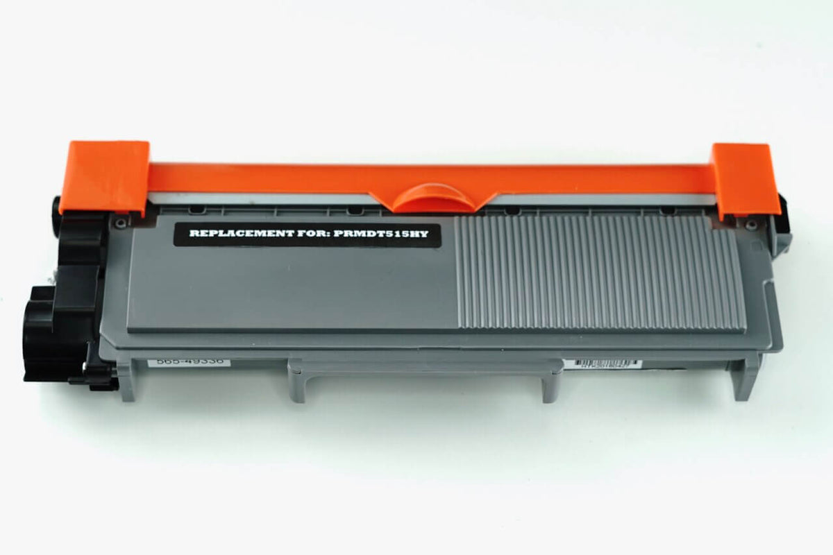 This is the back view of the Dell P7RMX replacement laserjet toner cartridge by NXT Premium toner