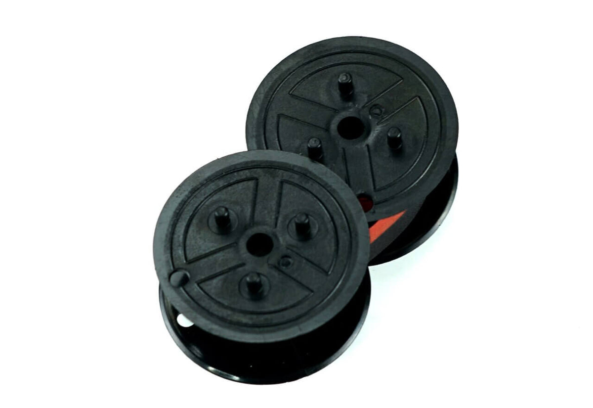 Side View of  GRC E200 black and red CITIZEN 1213P replacement typewriter and universal ribbon