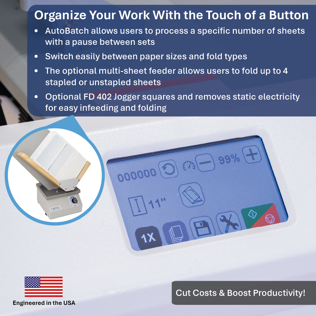 Formax FD 38Xi Fully-Automatic Touchscreen Document Folder
