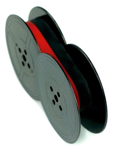 Front view of GRC T5 black and red UNIVERSAL CLOTH TYPEWRITER RIBBON