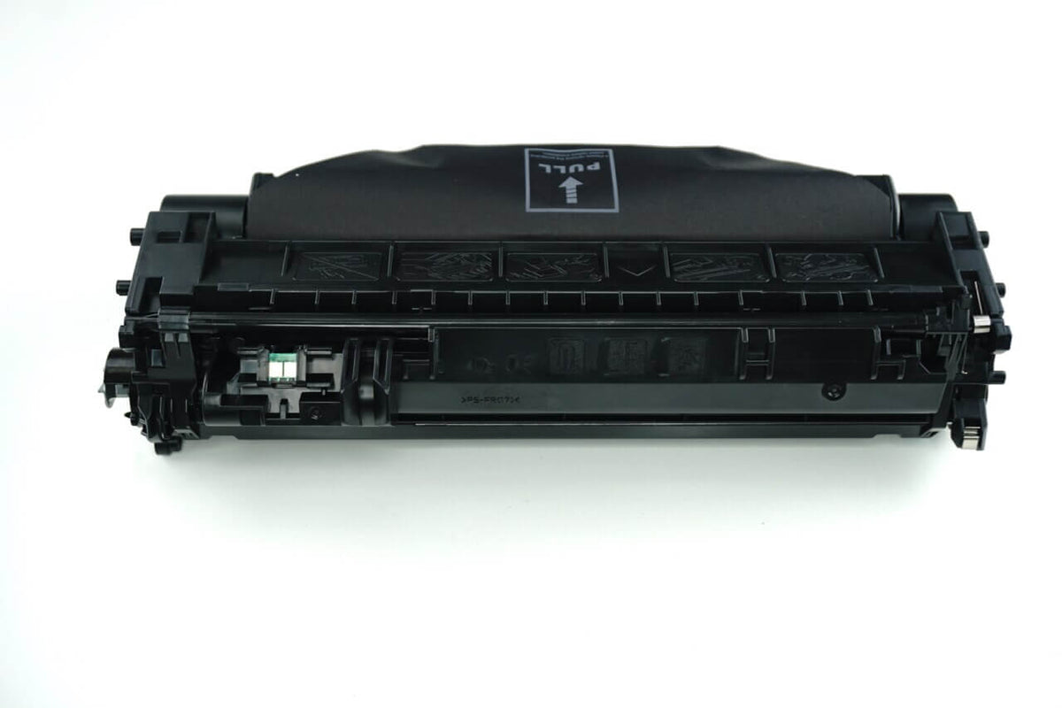 This is the back view of the HP 05A replacement laserjet toner cartridge by NXT Premium toner