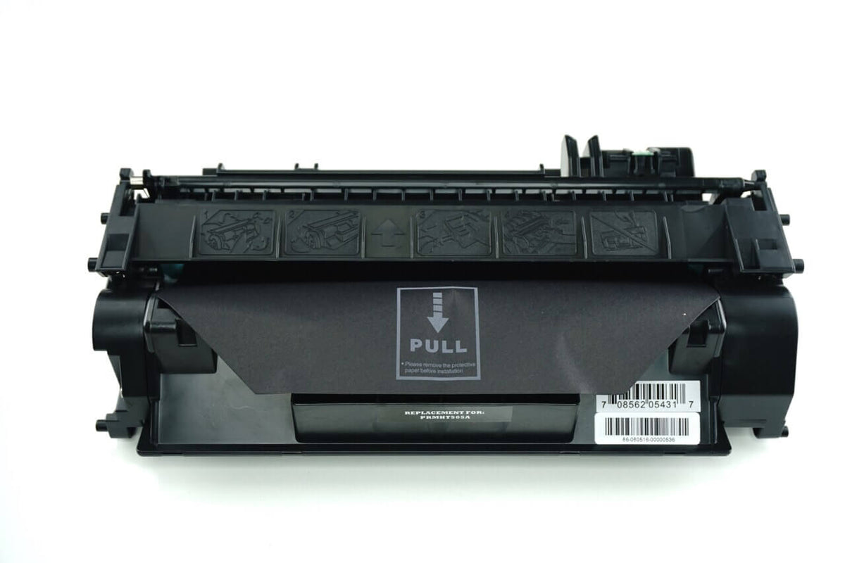 This is the front view of the HP 05A replacement laserjet toner cartridge by NXT Premium toner