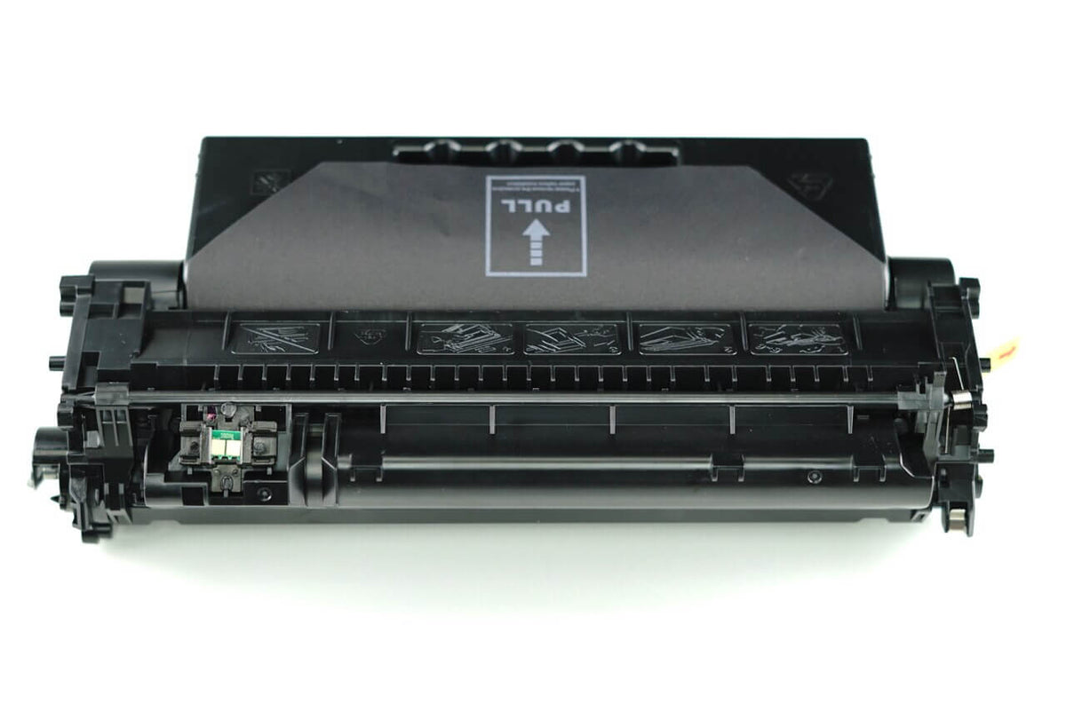 This is the back view of the HP 05X replacement laserjet toner cartridge by NXT Premium toner