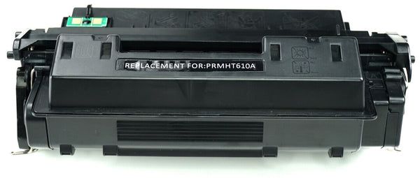 This is the front view of the Hewlett Packard 10A black replacement laserjet toner cartridge by NXT Premium toner