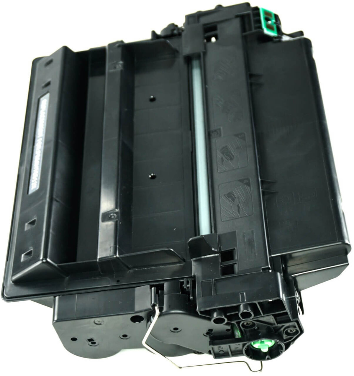 This is the left side view of the Hewlett Packard 11X black replacement laserjet toner cartridge by NXT Premium toner