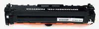 This is the back view of the Hewlett Packard 125A black replacement laserjet toner cartridge by NXT Premium toner