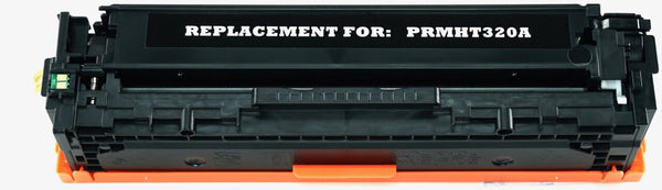 This is the front view of the Hewlett Packard 128A black replacement laserjet toner cartridge by NXT Premium toner