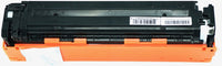 This is the back view of the Hewlett Packard 128A cyan replacement laserjet toner cartridge by NXT Premium toner