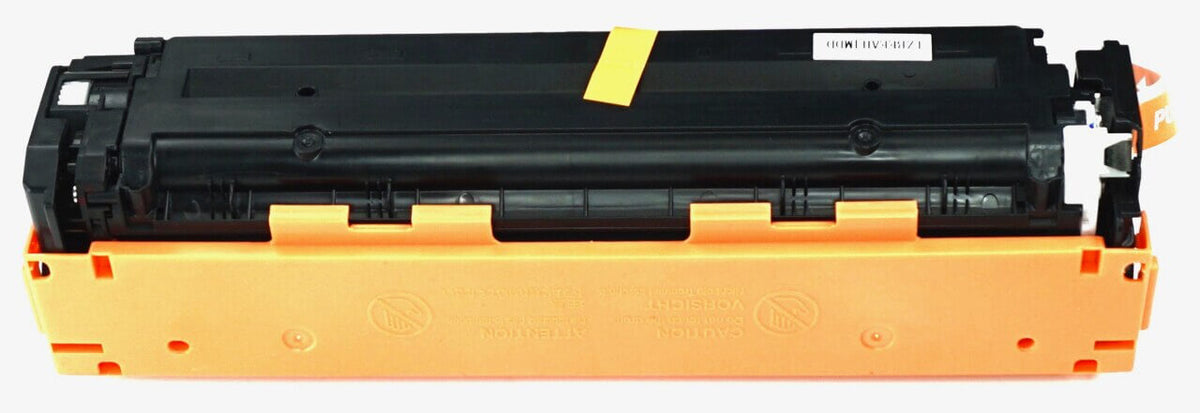 This is the back view of the Hewlett Packard 131A cyan replacement laserjet toner cartridge by NXT Premium toner